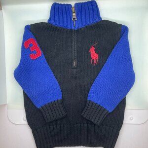 POLO RALPH LAUREN TODDLER 1/4 ZIP TODDLER SZ 2T
